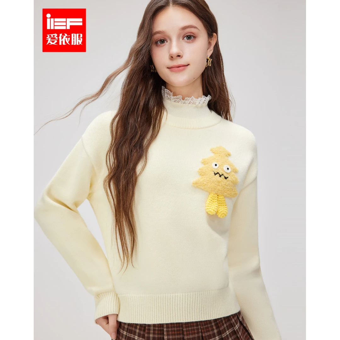 IEF/爱依服2025秋冬新款韩版时尚潮酷小众设计通勤百搭毛织上衣