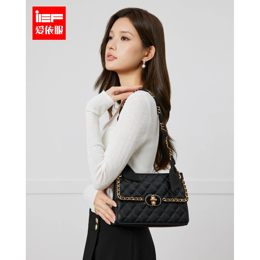 IEF/爱依服2025秋季新款时尚小香风高级感通勤百搭单肩中号腋下包