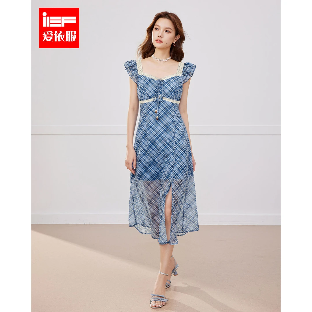 IEF/爱依服2024新款夏季梭织背心长裙