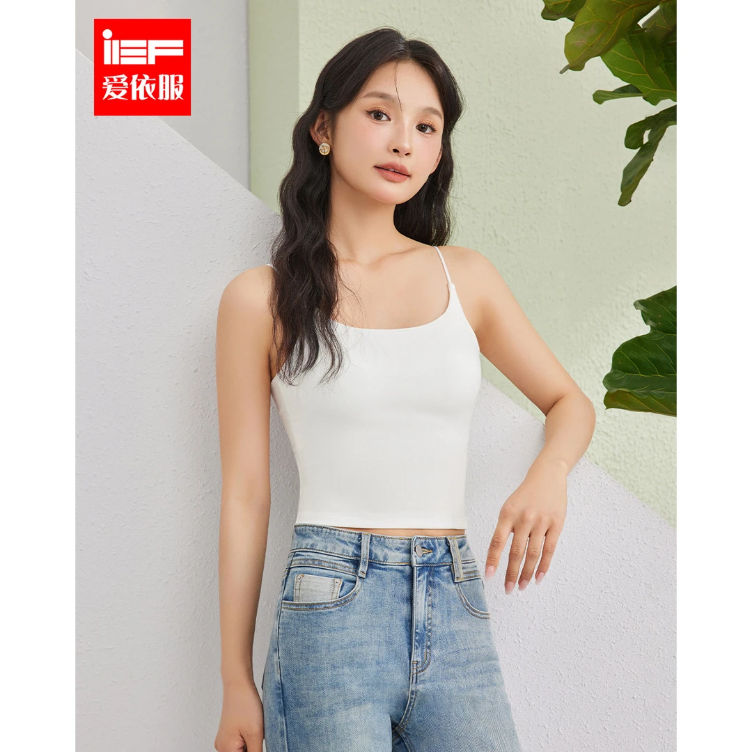 IEF/爱依服2024夏季新款吊带背心无袖女简约上档次内搭打底裹胸