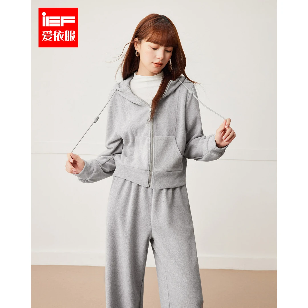 IEF/爱依服2025秋冬新款时尚宽松运动风百搭休闲显瘦上下套裤