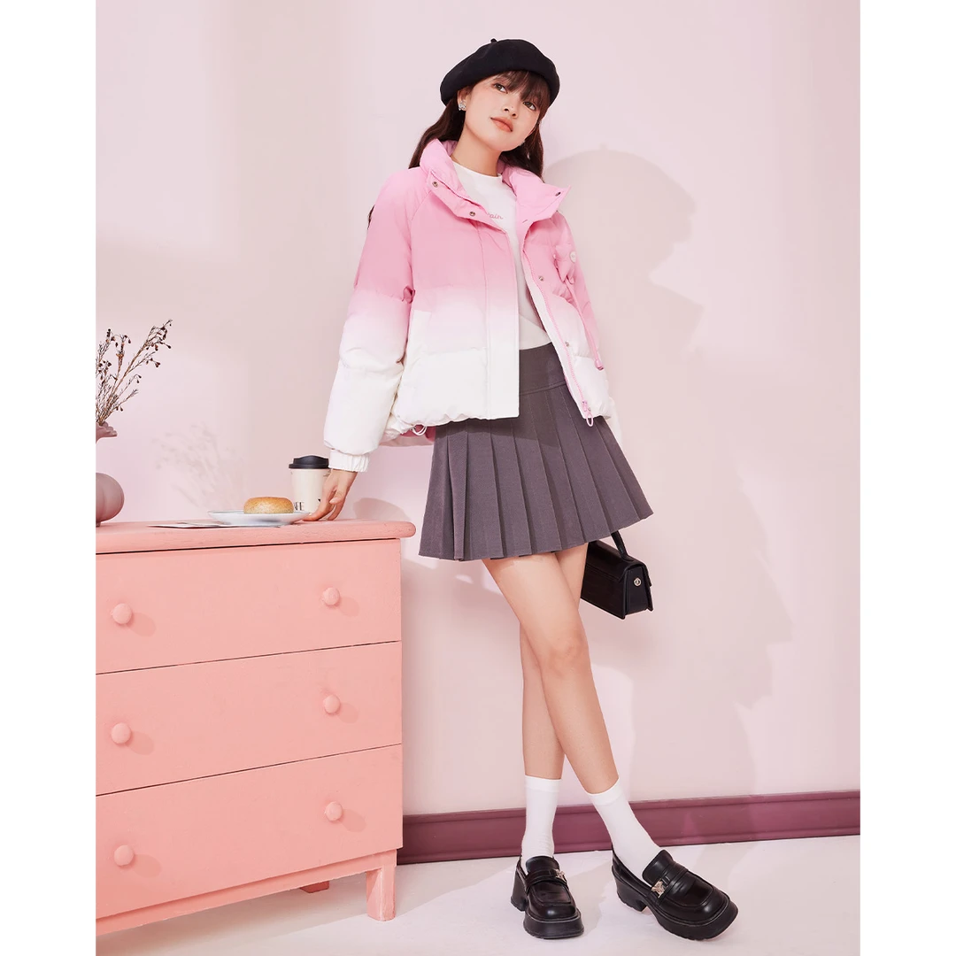 IEF/爱依服IEF/爱依服热力感冬季新款渐变设计白鸭绒羽绒外套