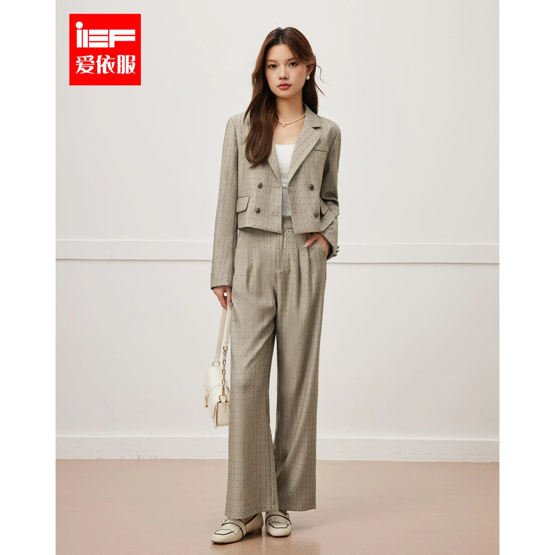 IEF/爱依服2025秋季新款套装韩版休闲高级感时尚通勤百搭上下套裤