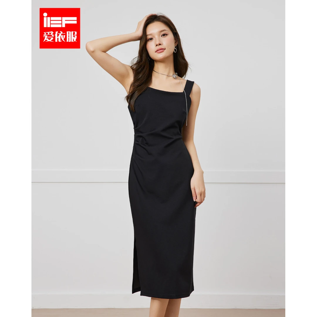 IEF/爱依服2025夏季新款法式气质名媛性感纯欲收腰包臀吊带裙
