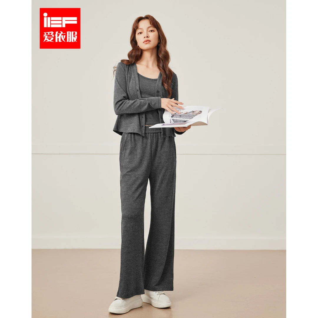 IEF/爱依服2025秋季新款时尚韩系通勤风简约小众设计百搭上下套裤