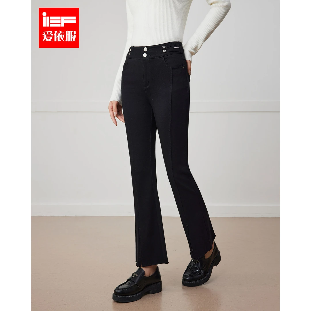 【商场同款新品】IEF/爱依服长裤2025秋季新款显瘦喇叭裤欧若风