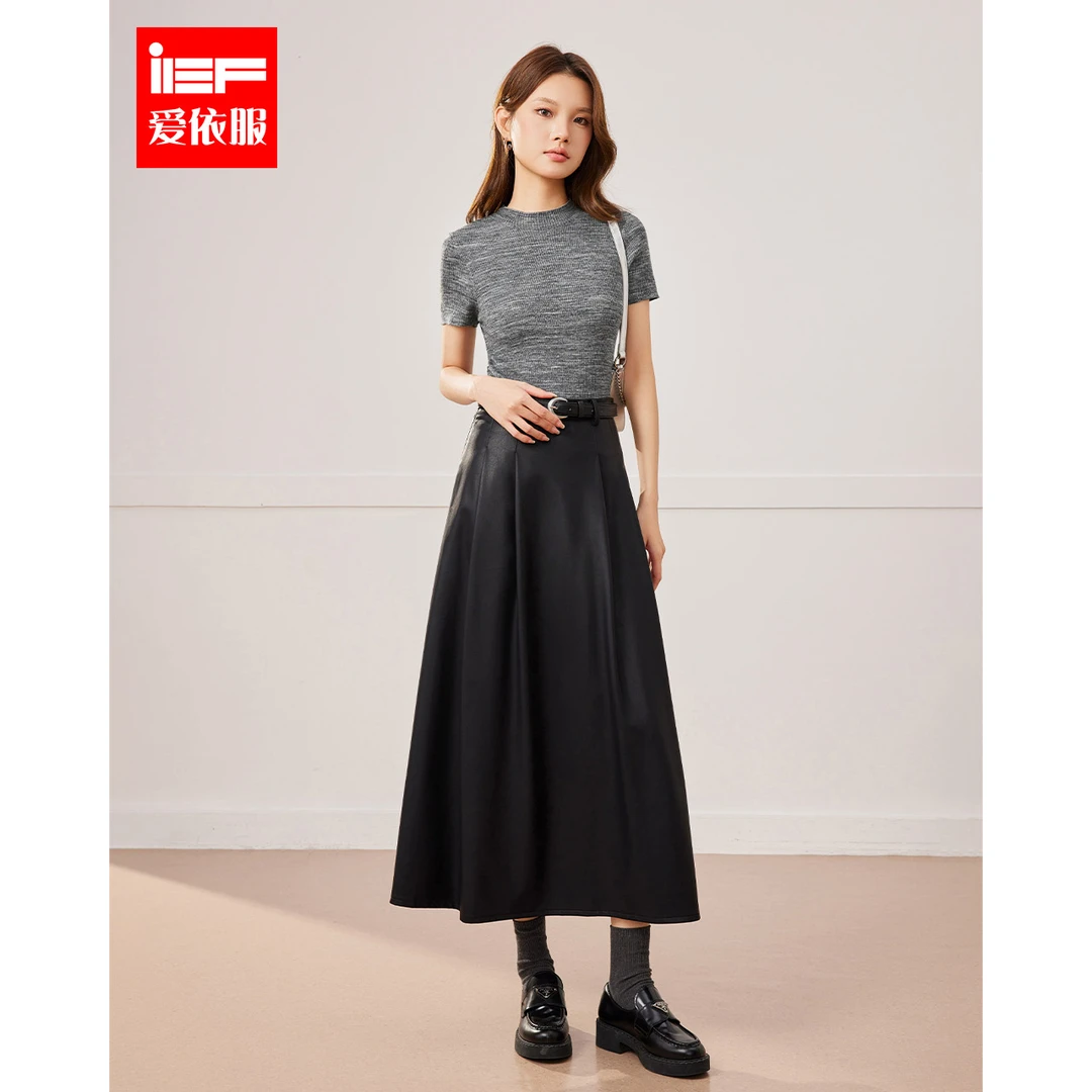 IEF/爱依服2025秋季新款时尚韩系通勤休闲风时尚百搭毛织上下套裙