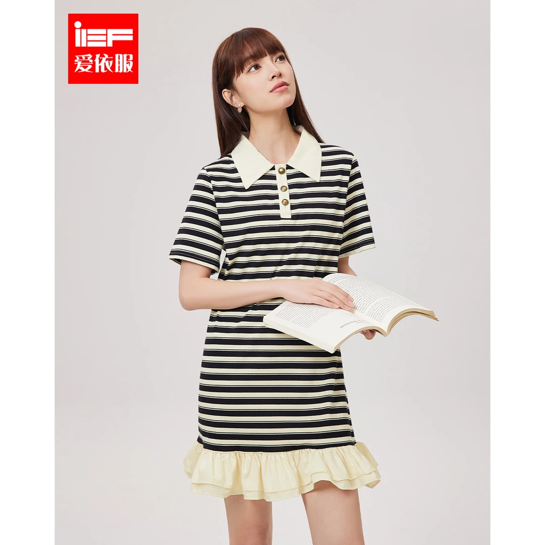 IEF/爱依服2024新款纯欲夏季棉长上衣裙5425A-N2796-