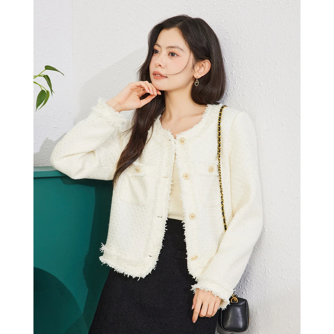 IEF/爱依服2025春季新款法式名媛气质高级感通勤百搭小香风外套