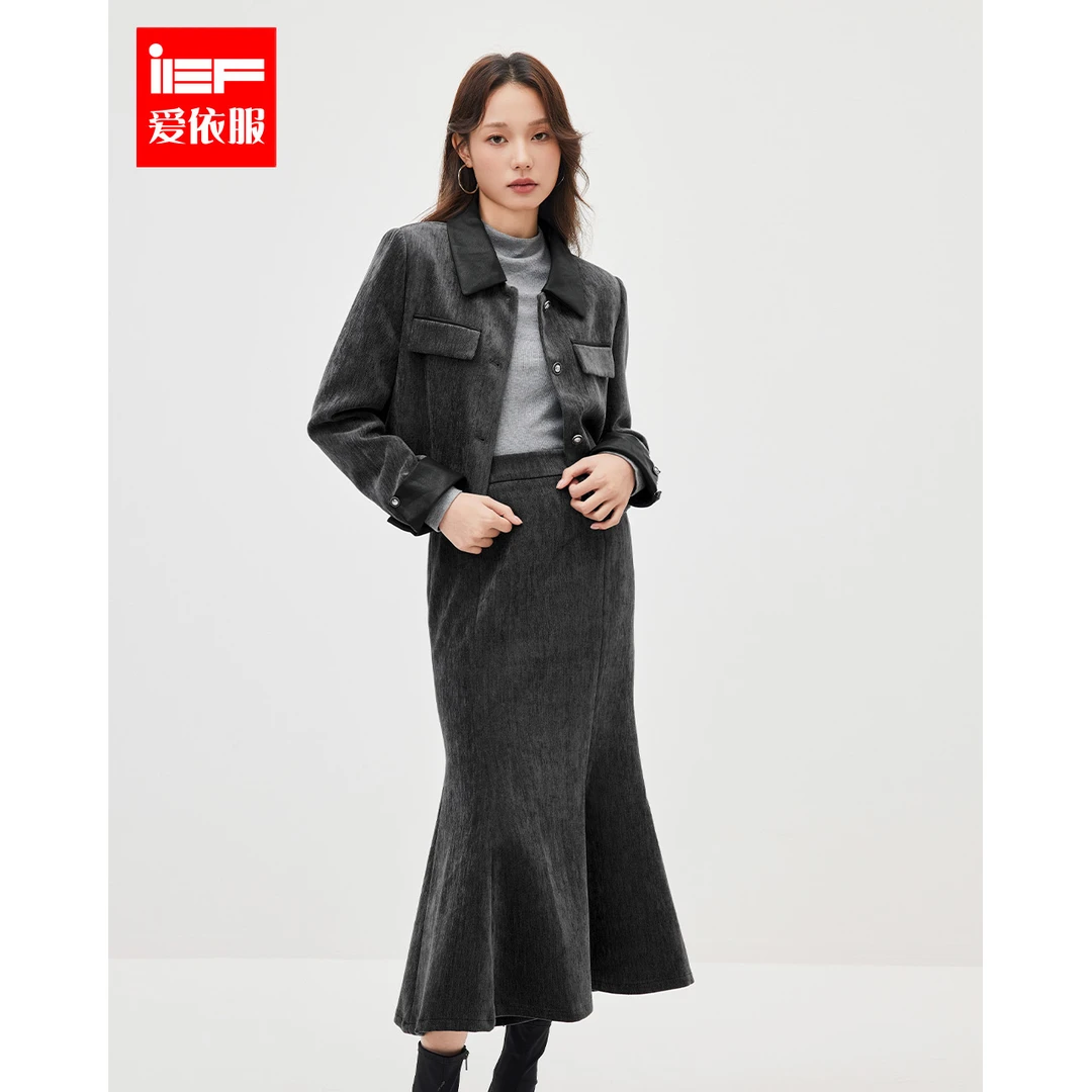 IEF/爱依服时尚套装2025秋冬新款法式优雅成熟气质通勤风上下套裙