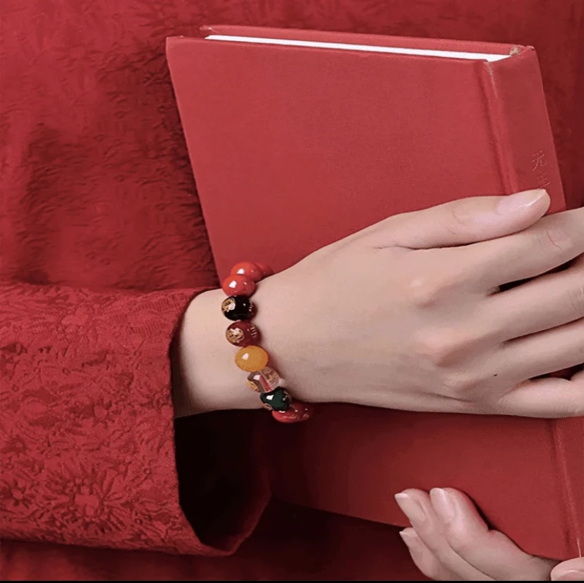 直播间选品 擅自下单 随机发货 五路文化红珠饰品红色文创意饰品