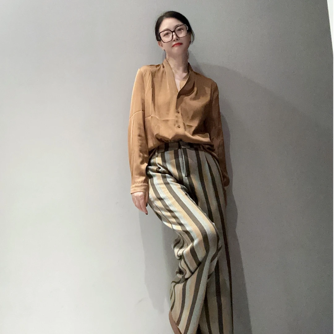 高奢小众设计条纹裤MP9921