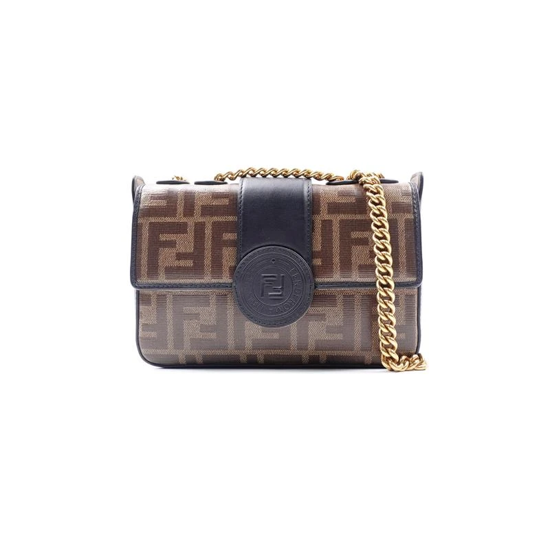 95新 FENDI/芬迪 棕色老花单肩包H_ZY0000395697