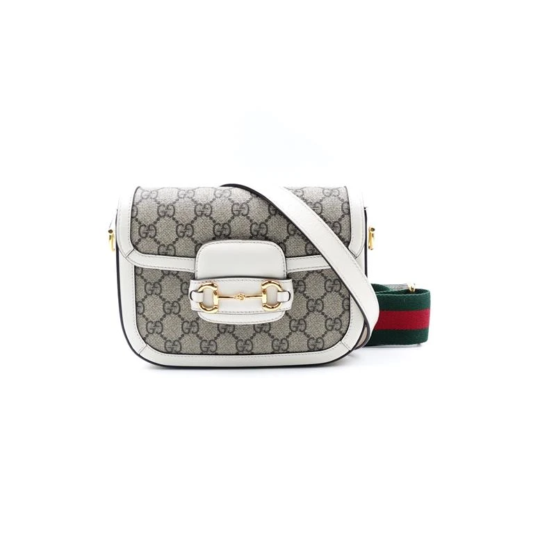 95新 GUCCI/古驰 1955老花拼白单肩包T_ZY0000393338