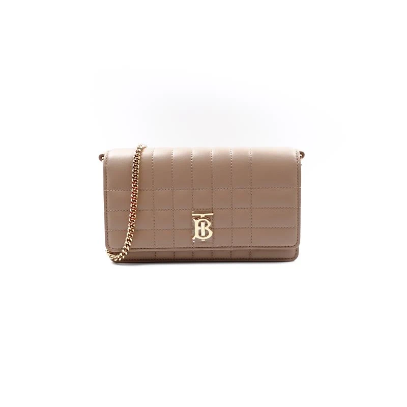 95新 BURBERRY/博柏利 Lola浅咖色链条包H_ZY0000412040