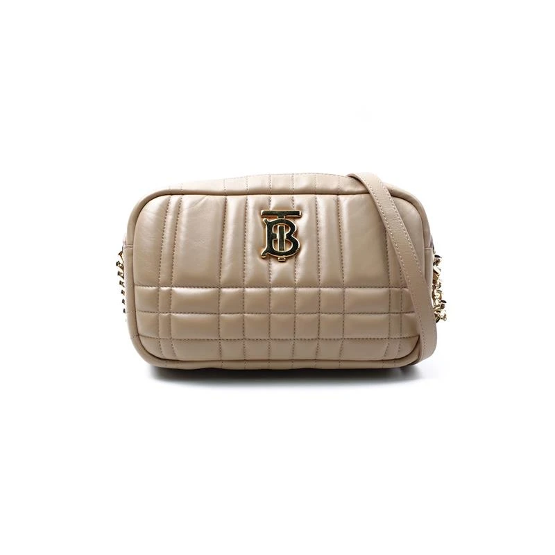 95新 BURBERRY/博柏利 Lola奶茶色金TB单肩包T_ZY0000391215