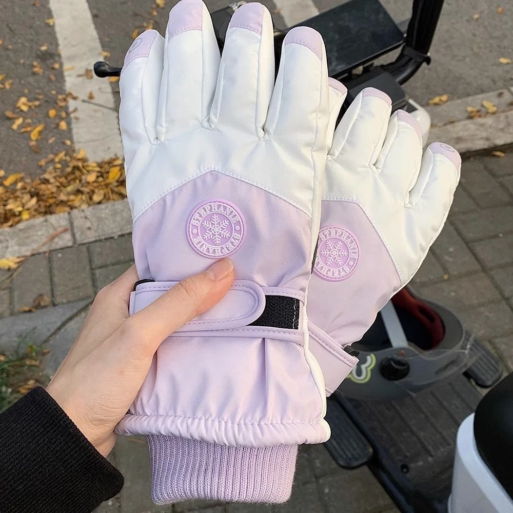 防寒防水保暖防风加绒加厚防冻防触屏滑雪手套防水手套女冬季yw