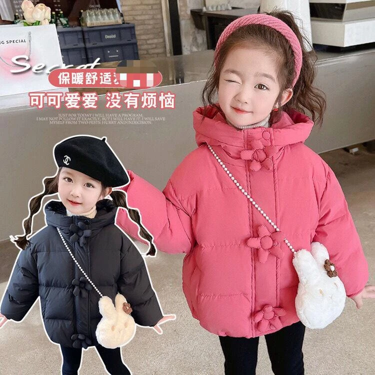 女童衣冬季新款儿童韩版服洋气保暖女孩时尚加厚羽绒袄