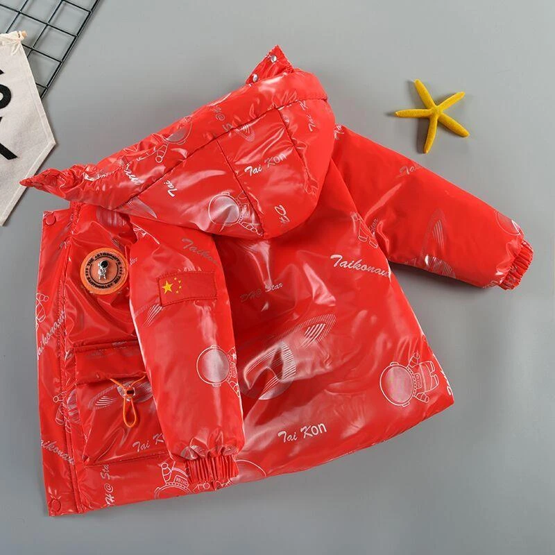新款儿童免洗加绒加厚羽绒衣小童洋气帅气袄