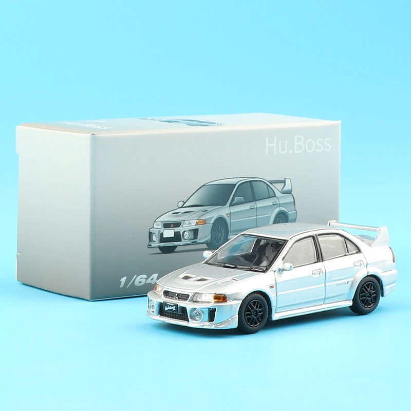 1/64三菱EVO五代合金车模铁底胶胎汽车模型玩具摆件