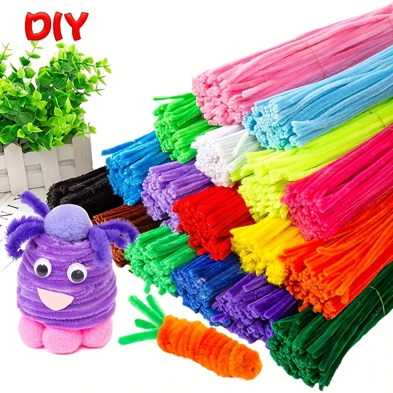 100pcs多色扭扭棒diy手工制作毛条