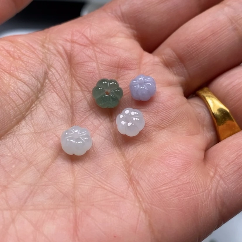【闪购商品】翡翠散珠4颗未镶嵌加工定制