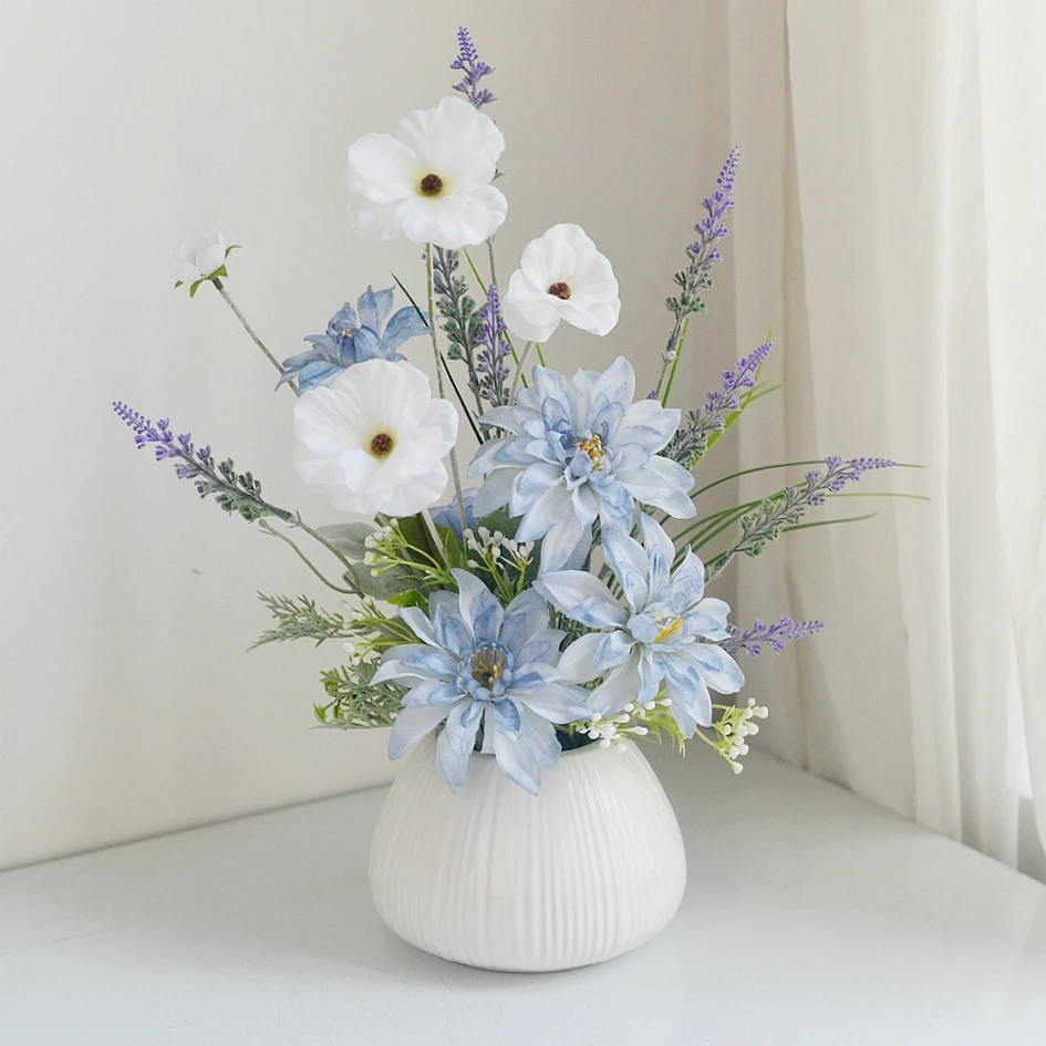 《云淡风清》品质插花艺假花仿真花客厅摆设餐桌装饰绢花室内花摆件