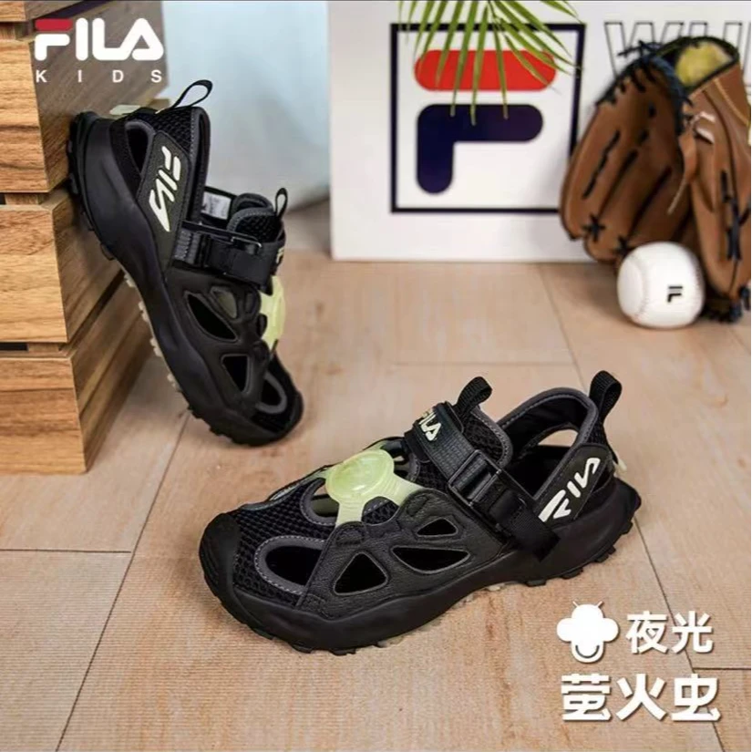 【萤火虫凉鞋】FILA斐乐童鞋户外包头出游溯溪运动凉鞋K55B423801F