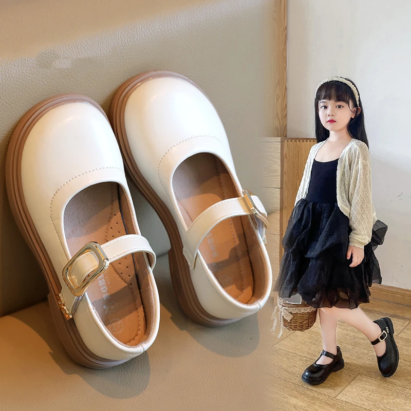 女童软底公主鞋2023春秋新款英伦风小皮鞋儿童韩版时尚软底单鞋潮