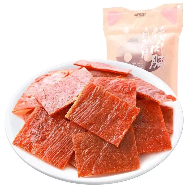 一件代发三只松鼠猪肉脯150g/袋自然片肉干休闲原味肉片零食包邮