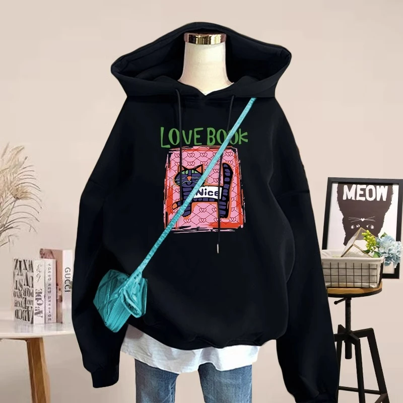 2025秋冬新款美式正肩连帽卫衣女欧货大版宽松显瘦小个子外套上衣