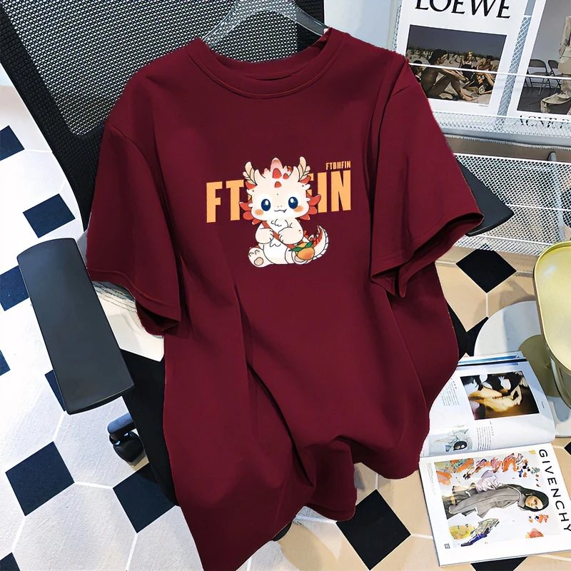 新年红色t恤龙年本命年衣服女2024新款跨年内搭打底衫喜庆短袖潮