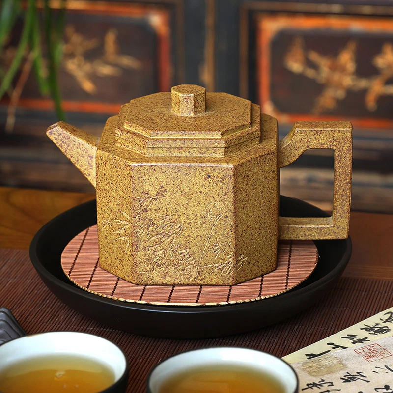 宜兴原矿本山段泥紫砂壶名家纯全手工福临八方大容量茶壶家用茶具