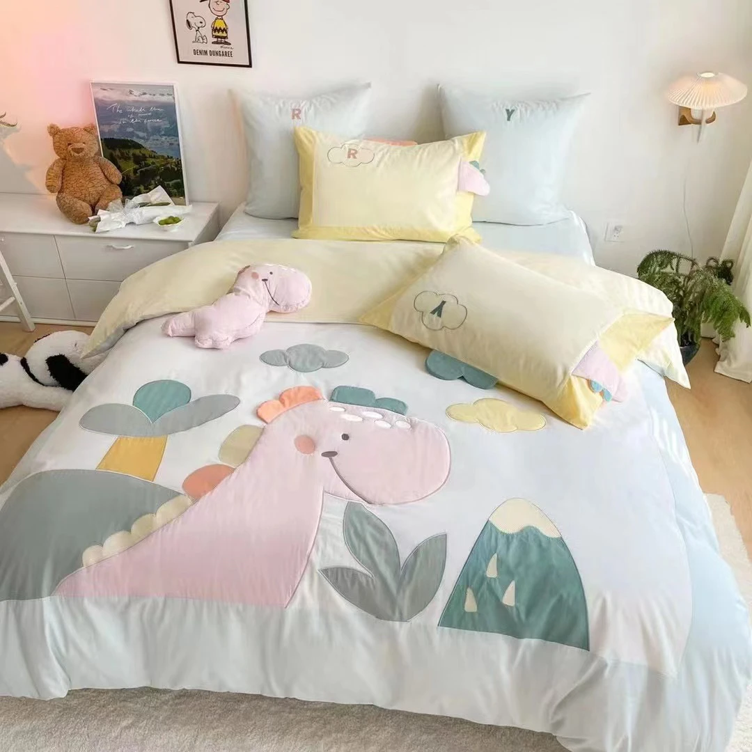 小孔龙水洗棉四件套