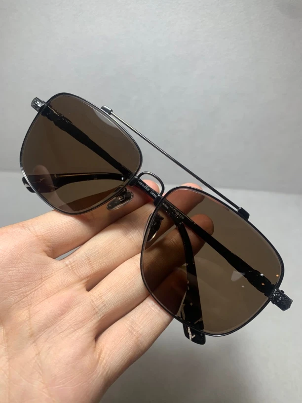 天然石头镜复古蛤蟆镜太阳镜大框个性护目网红茶色养眼护目时尚