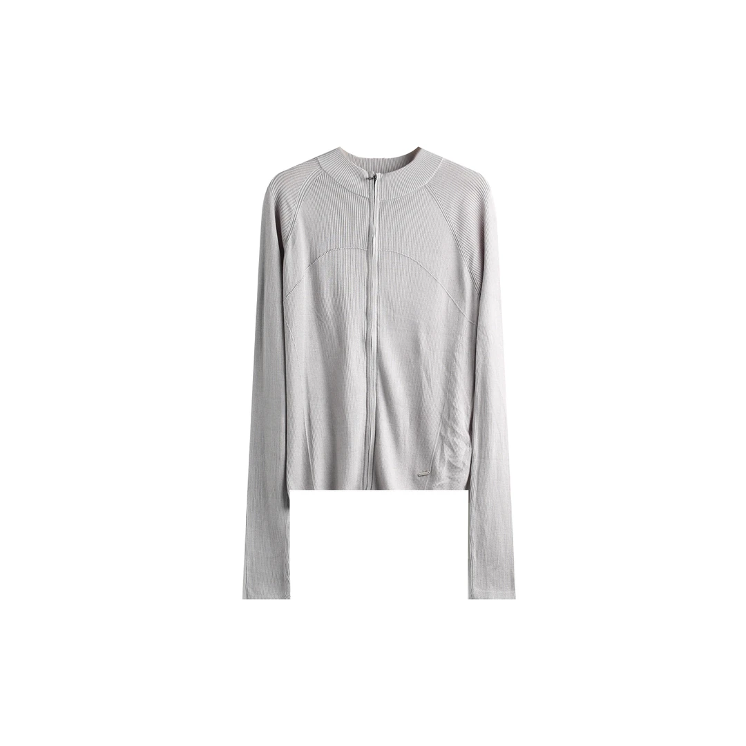 新款针织桑蚕丝衬衫上衣 ZY-S3225 气质长袖时尚休闲百搭灰色高领