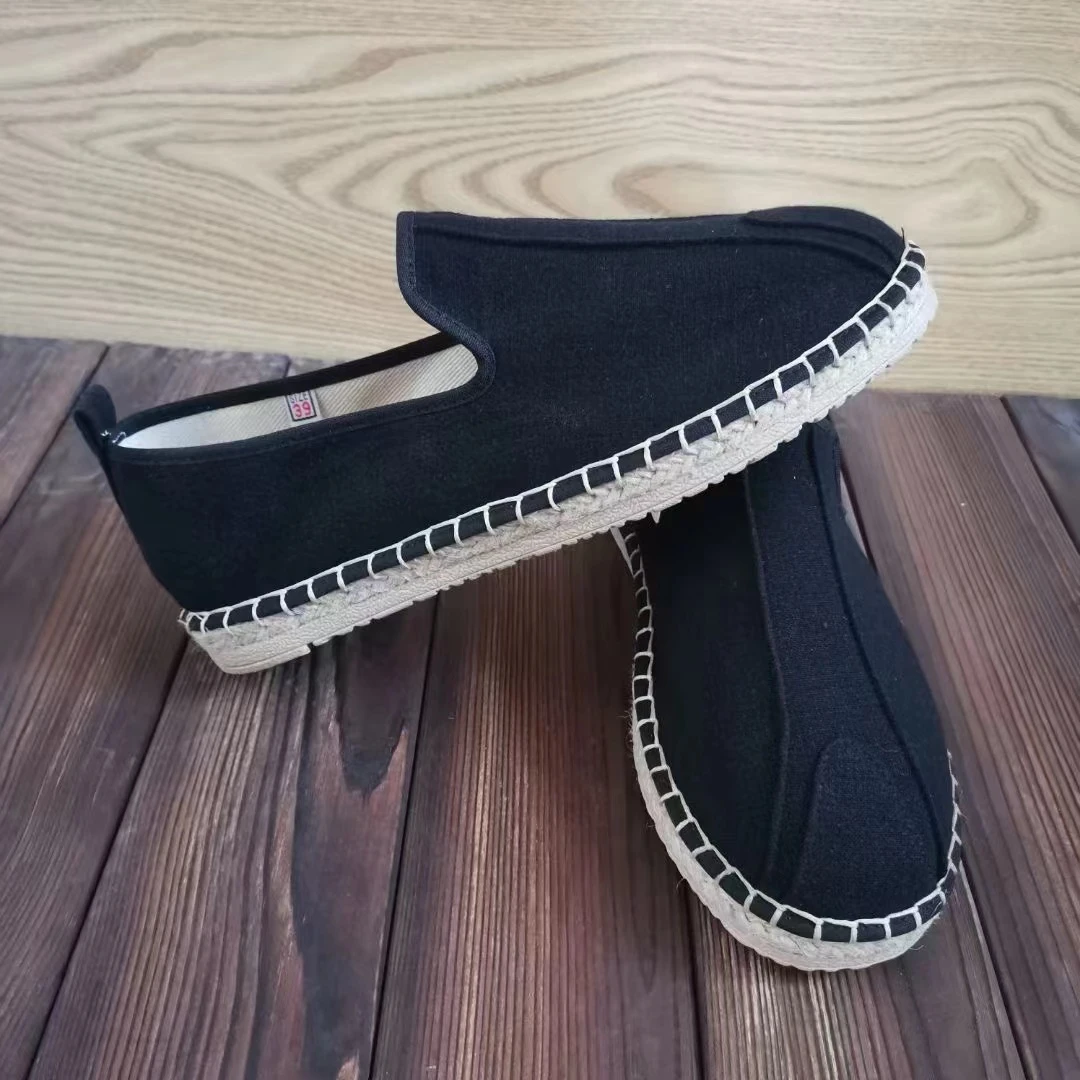 匠元素（手工鞋）中国风新款布鞋男士渔夫鞋麻底平跟复古手工布鞋