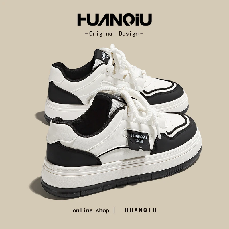 环球校园高颜值熊猫板鞋女2025秋季新款ins潮百搭学生小白鞋HC065