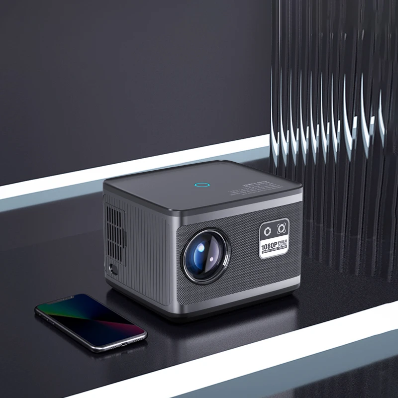 外贸新款光米C1投影仪家用办公高清手机投屏同屏便携式影院