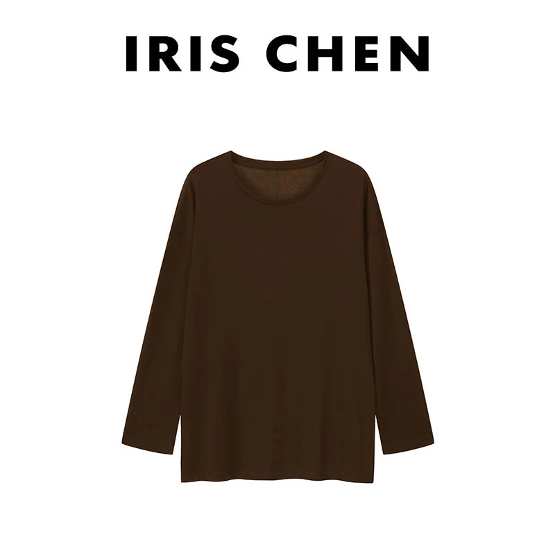 IRIS CHEN 云朵打底衫 2024秋冬新款金纺羊毛基础百搭上衣24SY494