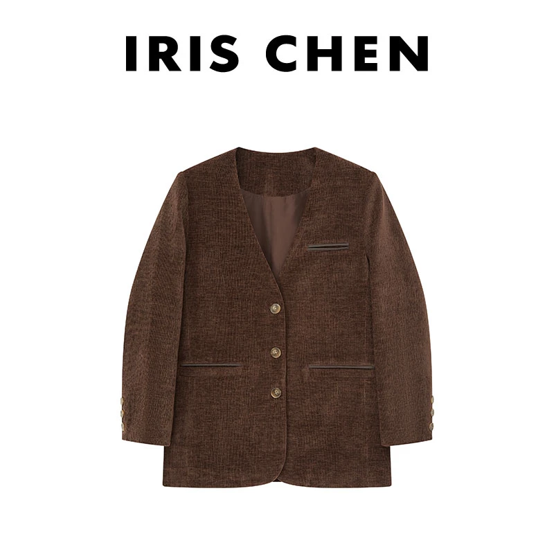 IRIS CHEN 古着vintage 2024秋新款设计师高定小香外套女24WT387