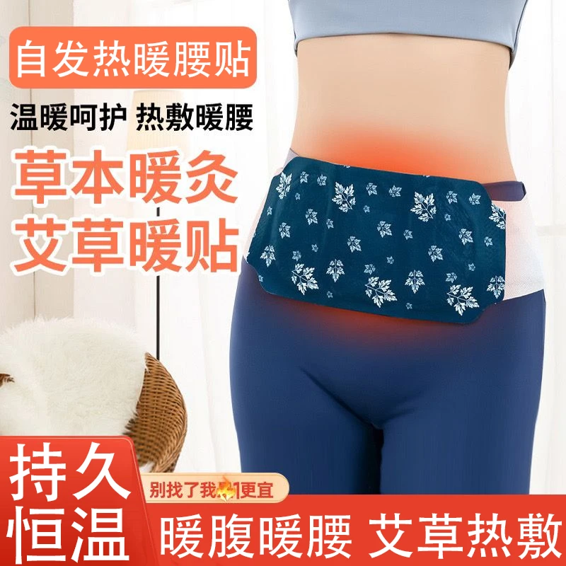 【5片装】艾草蒸汽暖腰贴艾热腰腹贴暖肚子自发热加大版弹力热敷贴