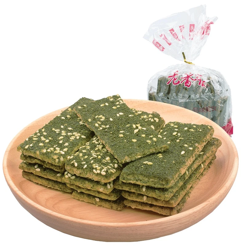 上海特产食品老香斋海苔饼干薄脆咸味千层酥散装糕点500g传统美食
