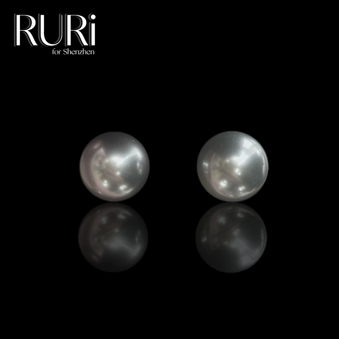 珍珠耳饰 气质百搭银灰色亮白色珠珠耳饰