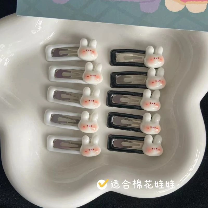 迷你卡通发夹可爱腮红小兔子方形bb夹甜美ins风边夹儿童发夹发饰