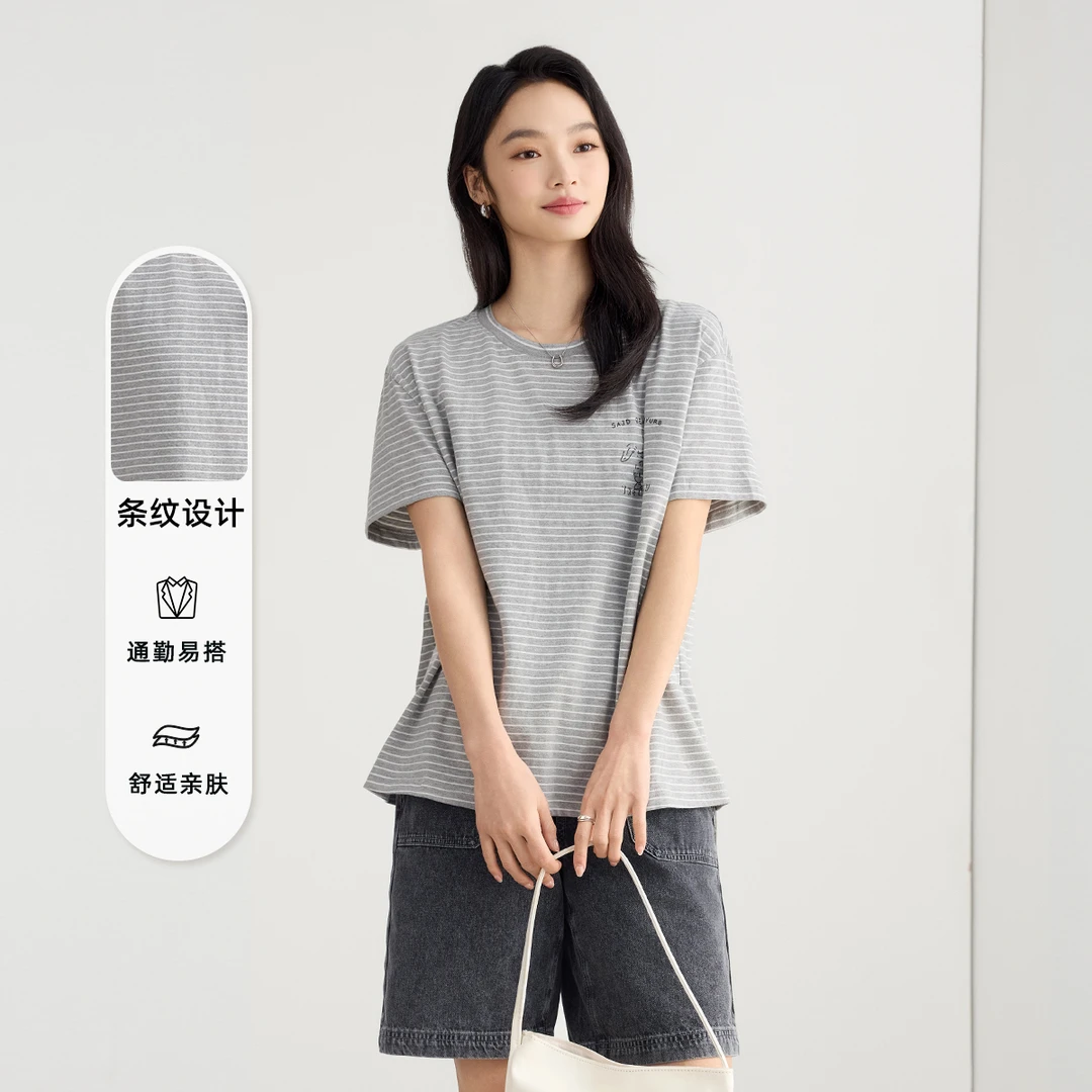 【商品】Elva’Island夏季花灰针织衫