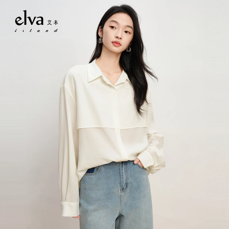 【商品】Elva’Island莱赛尔纤维多色松弛感衬衫
