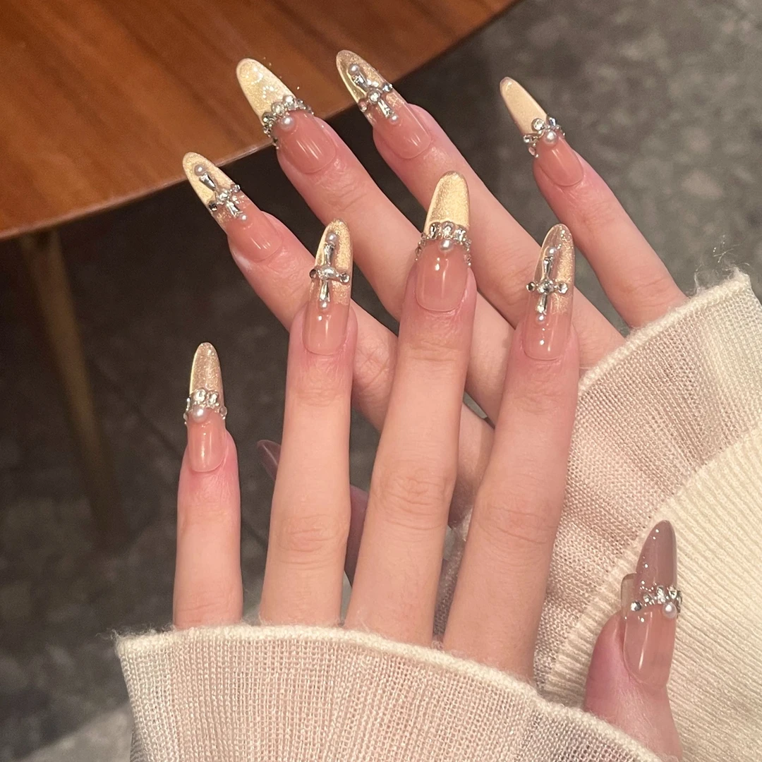 【金粉世家】新美甲穿戴甲片2025新款高级感秋冬手工穿戴甲推荐甲片