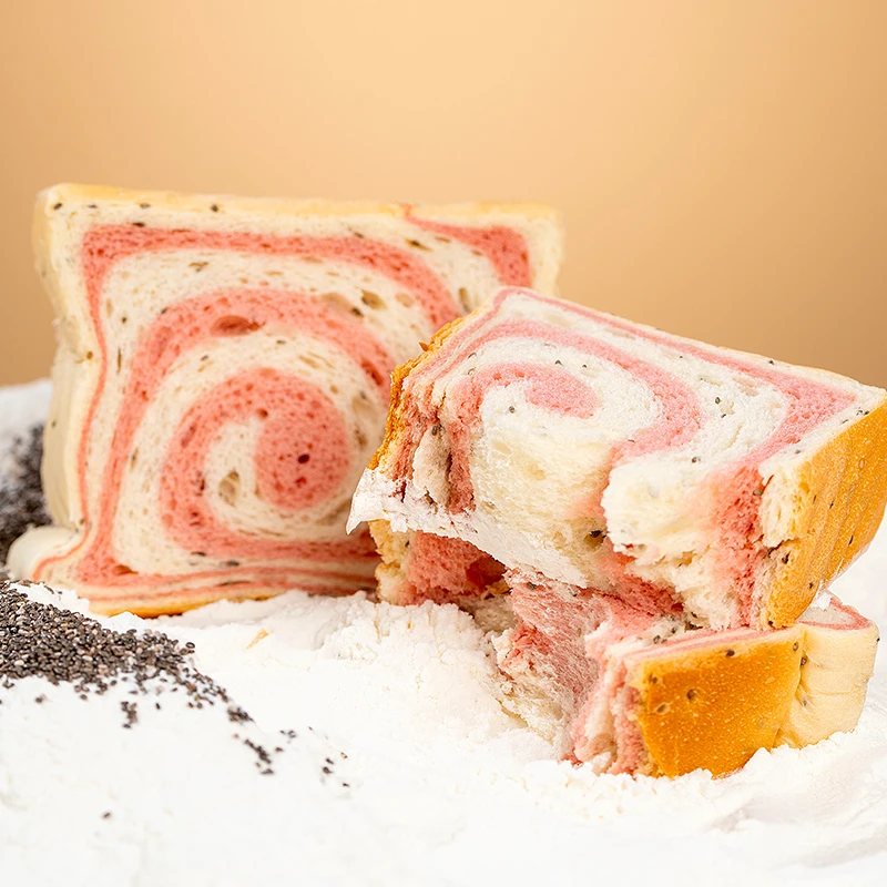 凯利来奇亚籽云吐司厚切面包800克整箱装草莓味（临期破价品）