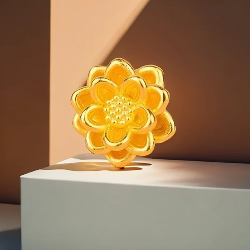 足金古法时尚莲花